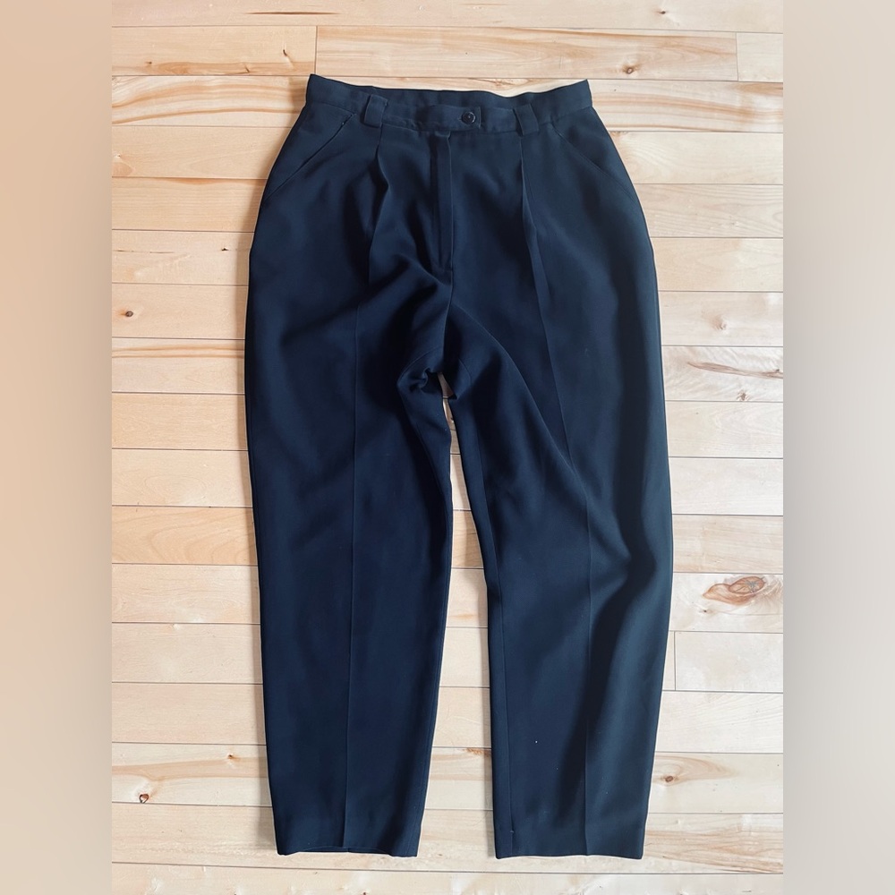 NY Collection Elegant Black Vintage Trousers